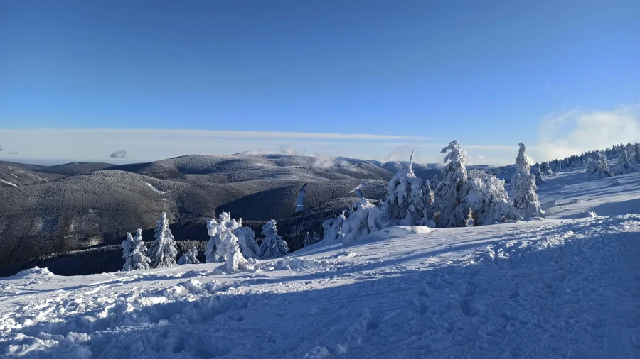 Zimní panorama Jeseníků